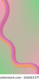Fundo abstrato gradiente com linhas curvas em verde rosa amarelo cores Vertical Design