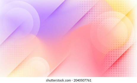 Gradient abstract background with dynamic shapes composition and halftone. vector illustration.