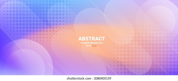 Gradient abstract background with dynamic shapes composition and halftone. vector illustration.