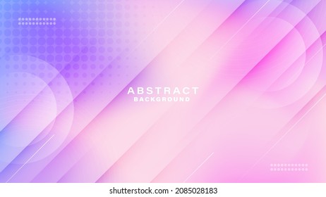 Gradient abstract background with dynamic shapes composition and halftone. vector illustration.