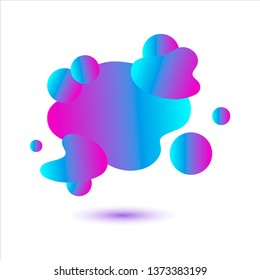 Gradient abstract background with flowing liquid shapes. Place for text. Graphic element for flyer, logo, invitation, web, presentation, banner, poster. Vector illustration on white background.