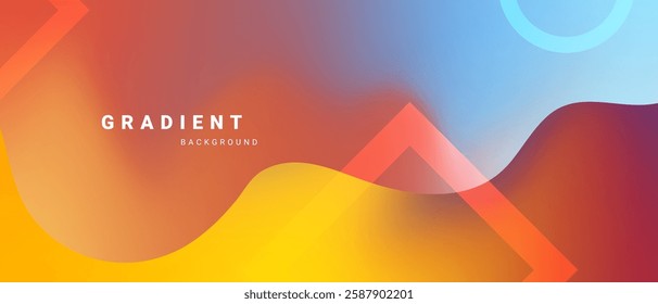 Gradient abstract background with fluid shapes vector.