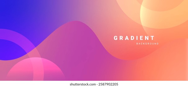 Gradient abstract background with fluid shapes vector.