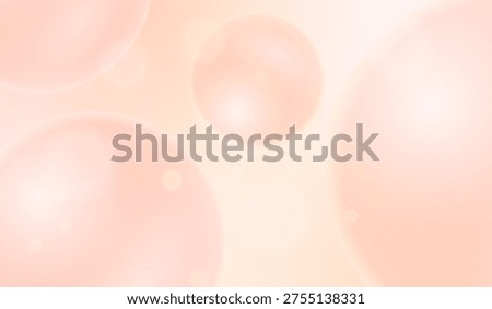 Gradient abstract background with flying bubbles in trendy pastel colors. Vector illustration.