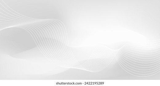 Gradient abstract background with glowing wave lines. Design element for technology, science, modern concept