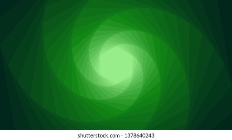 Gradient abstract background in green swirls into the center