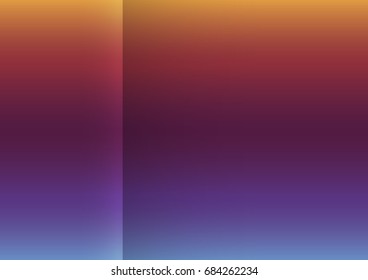 Gradient abstract background in orange purple and blue color. Vertical crumpled folded paper. Colorful smooth banner template. Vector Illustration.