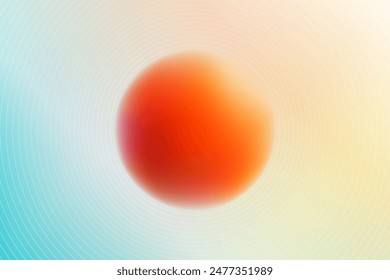 Gradient abstract background with orange sphere. Design of banners, posters and signs.