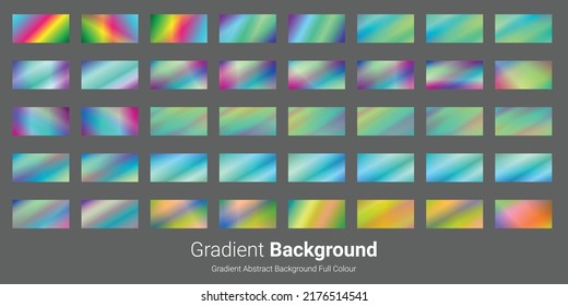 Gradient Abstract Background Set Full Color