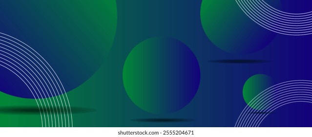 Gradient abstract background with shiny geometric shapes graphics. Modern gradient circle. Dynamic shape. Suitable for covers, posters, brochures, presentations, vectors