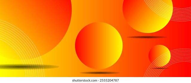 Gradient abstract background with shiny geometric shapes graphics. Modern gradient circle. Dynamic shape. Suitable for covers, posters, brochures, presentations, vectors