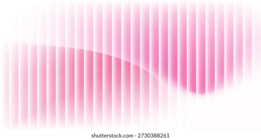 Fundo abstrato de gradiente com efeito de ondulação de vidro brilhante em cores de gradiente rosa e branco. Vetor Eps10