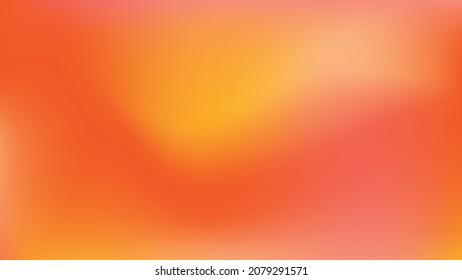 Gradient abstract background. Smooth soft and warm bright tender liquid  red, yellow, orange gradient for app, web design, web pages, banners, greeting cards. Vector illustration design. 