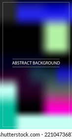 Gradient abstract background for social media stories. Black, blue, green color.