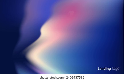 Gradient abstract backgrounds of northern lights. aurora borealis sky. soft tender purple, green, pink and blue gradients for app, web design, webpages, banners, greeting cards. vector design.