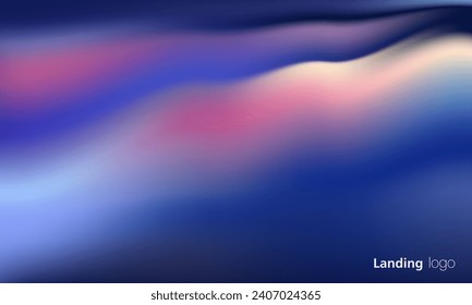 Gradient abstract backgrounds of northern lights. aurora borealis sky. soft tender purple, green, pink and blue gradients for app, web design, webpages, banners, greeting cards. vector design.