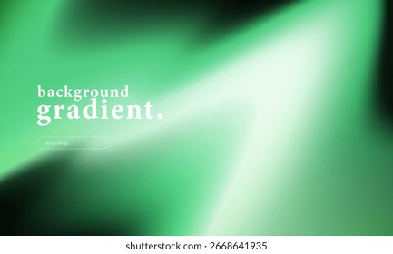 Gradient abstract backgrounds of northern lights. aurora borealis sky. soft tender green gradients for app, web design, webpages, banners, greeting cards. vector design.