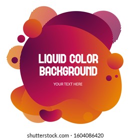 Gradient abstract banner  with flowing liquid shapes. Template for the design of a logo, flyer or presentation. 