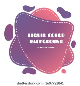 Gradient abstract banner  with flowing liquid shapes. Template for the design of a logo, flyer or presentation. 