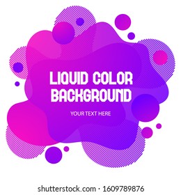 Gradient abstract banner  with flowing liquid shapes. Template for the design of a logo, flyer or presentation. 