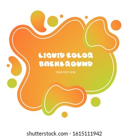 Gradient abstract banner  with flowing liquid shapes. Template for the design of a logo, flyer or presentation. 
