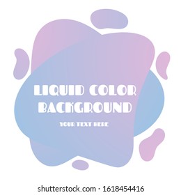 Gradient abstract banner  with flowing liquid shapes. Template for the design of a logo, flyer or presentation. 