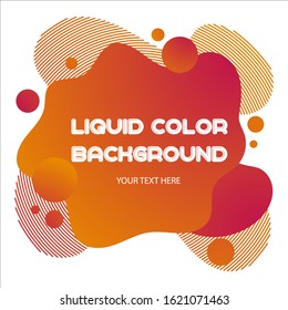 Gradient abstract banner  with flowing liquid shapes. Template for the design of a logo, flyer or presentation. 