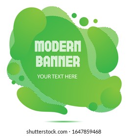 Gradient abstract banner  with flowing liquid shapes. Template for the design of a logo, flyer or presentation. 