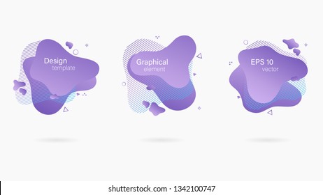 Gradient abstract banners with flowing liquid shapes.Template for the design of a logo, flyer or presentation.Set of abstract modern graphic elements. Dynamical colored forms and line.
vector EPS-10