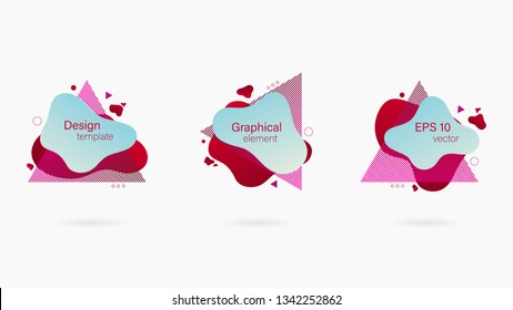 Gradient abstract banners with flowing liquid shapes.Template for the design of a logo, flyer or presentation.Set of abstract modern graphic elements.All elements are isolated.
vector EPS-10