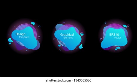 Gradient abstract banners with flowing liquid shapes.Template for the design of a logo, flyer or presentation.Set of abstract modern graphic elements.All elements are isolated.
vector EPS-10