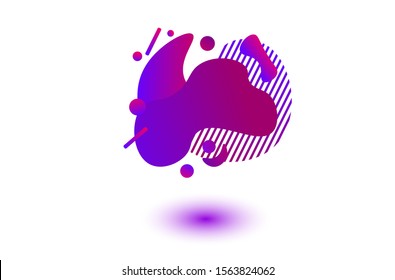 Gradient abstract banners with flowing liquid shapes. Abstract modern vector background with lines and balls. Colorful design.