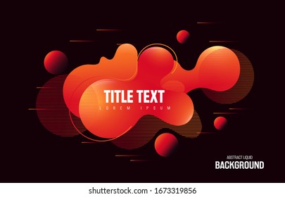 Gradient abstract banners with flowing liquid shapes