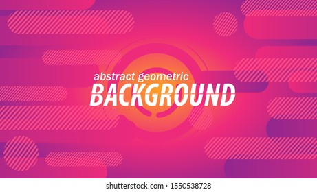 Gradient abstract banners with abstract geometric shapes with orange, blue and pink colours. Template for the design of a logo, flyer or presentation. Vector eps 10