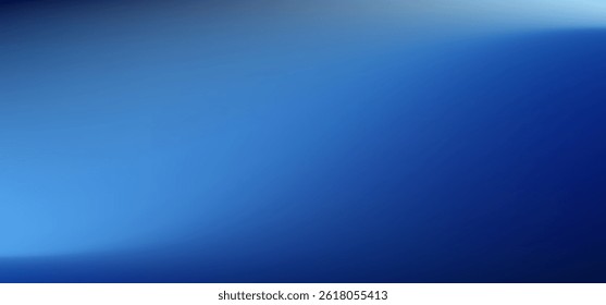 Gradient Abstract Blue Background with flowing waves of color twisting  on edges with copy space in the center. Smooth Blue gradation background with visible curving colors. Vector Illustration.