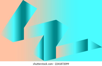 fondo azul abstracto degradado con formas w