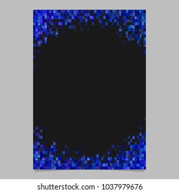 Gradient abstract brochure template - digital flyer, poster graphic from colored rectangles with black blank space in the middle
