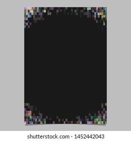 Gradient abstract brochure template - digital flyer, poster graphic from colorful rectangles with black blank space in the middle