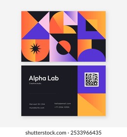 Gradiente abstracto diseño de Vector de tarjeta de visita en eps 10