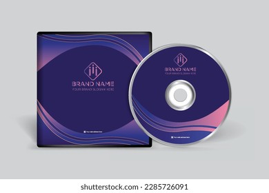 Plantilla de cobertura de CD abstracto de degradado