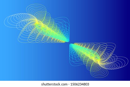 Gradient Abstract Colorful  background,  composition with dynamic linear waves, trendy gradients. in flat minimalistic style. Trendy design for  use in web or print design - vector illustration
