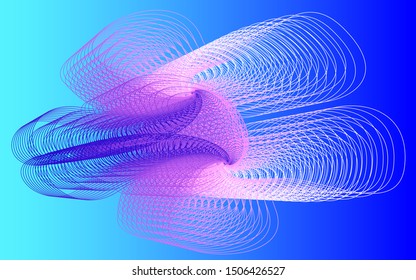 Gradient Abstract Colorful  background,  composition with dynamic linear waves,in flat minimalistic style. Trendy design for  use in web or print design - vector illustration
