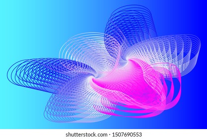Gradient Abstract Colorful  background,  composition with dynamic linear waves,in flat minimalistic style. Trendy design for minimal banner, logo, social post - vector illustration
