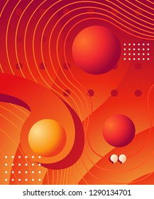 Gradient abstract composition with bright color. Modern graphic elements. Template for background, banner, poster, flyer or presentation. Vector graphic.