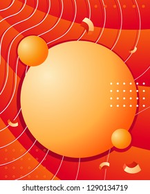 Gradient abstract composition with bright color. Modern graphic elements. Template for background, banner, poster, flyer or presentation. Vector graphic.