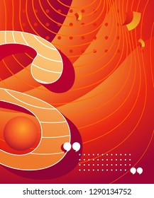 Gradient abstract composition with bright color. Modern graphic elements. Template for background, banner, poster, flyer or presentation. Vector graphic.