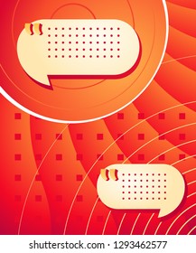 Gradient abstract composition with bright color. Modern graphic elements. Template for background, banner, poster, flyer or presentation. Vector graphic.