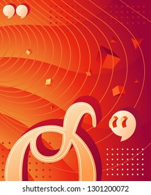 Gradient abstract composition with bright color. Modern graphic elements. Template for background, banner, poster, flyer or presentation. Vector graphic.