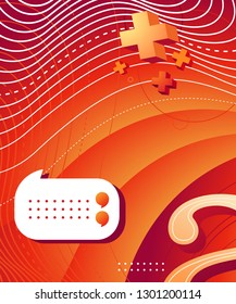 Gradient abstract composition with bright color. Modern graphic elements. Template for background, banner, poster, flyer or presentation. Vector graphic.