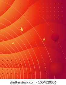 Gradient abstract composition with bright color. Modern graphic elements. Template for background, banner, poster, flyer or presentation. Vector graphic.